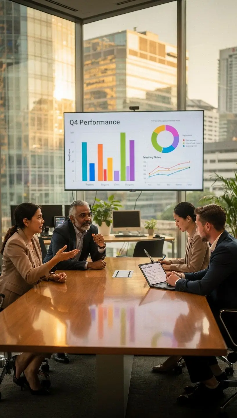 Strategic business meeting